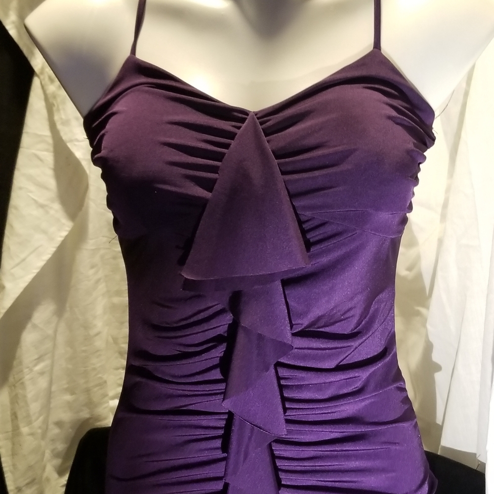 EUC Plum Purple Body Con blouse by RUMORS Med to L - Picture 6 of 8